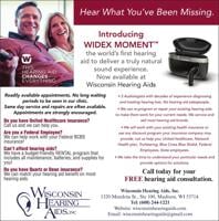 WISCONSIN HEARING AIDS, INC - Ad from 2024-11-13