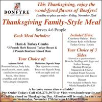 Bonfyre American Grille - Ad from 2024-11-06